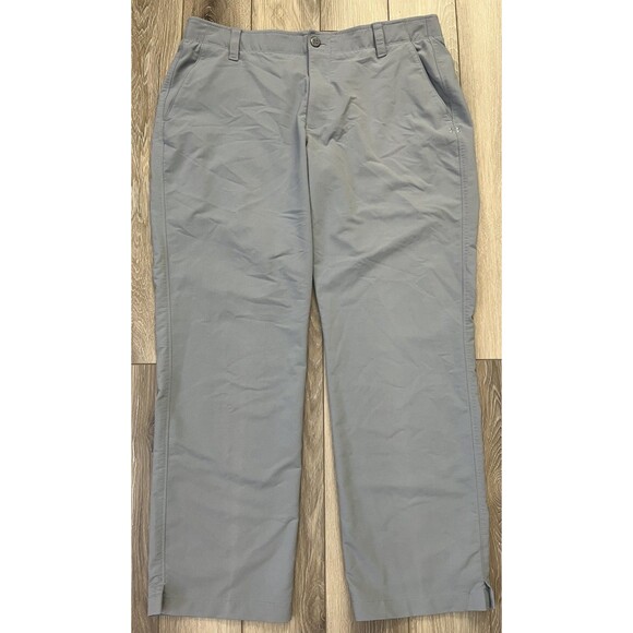 Under Armour Mens Pants 38x30 Gray Khaki Match Play Performance Golf Outdoor - Picture 2 of 9